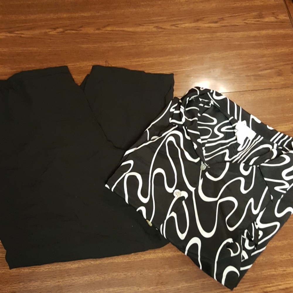 Black and white dress pants set size 24WP